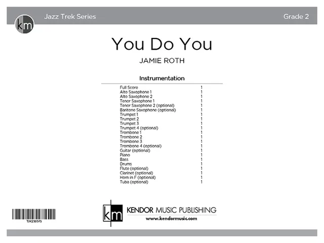 Kendor Music You Do You partitura Full Score soul rock