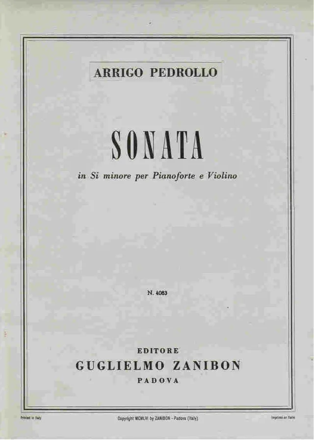 Armelin Musica Sonata in si minore noty h moll