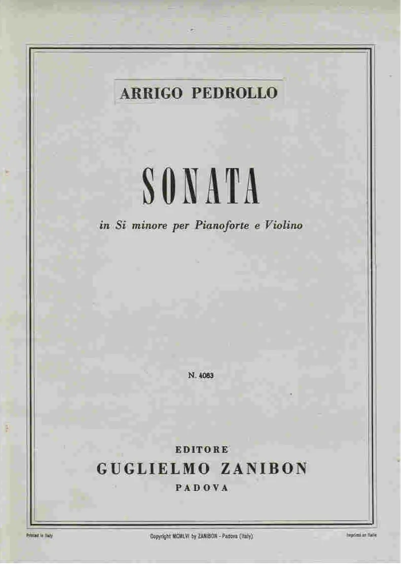 Armelin Musica Sonata in si minore noty h moll