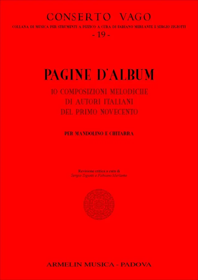 Armelin Musica Pagine d'Album volume 1 noty pro mandolínu