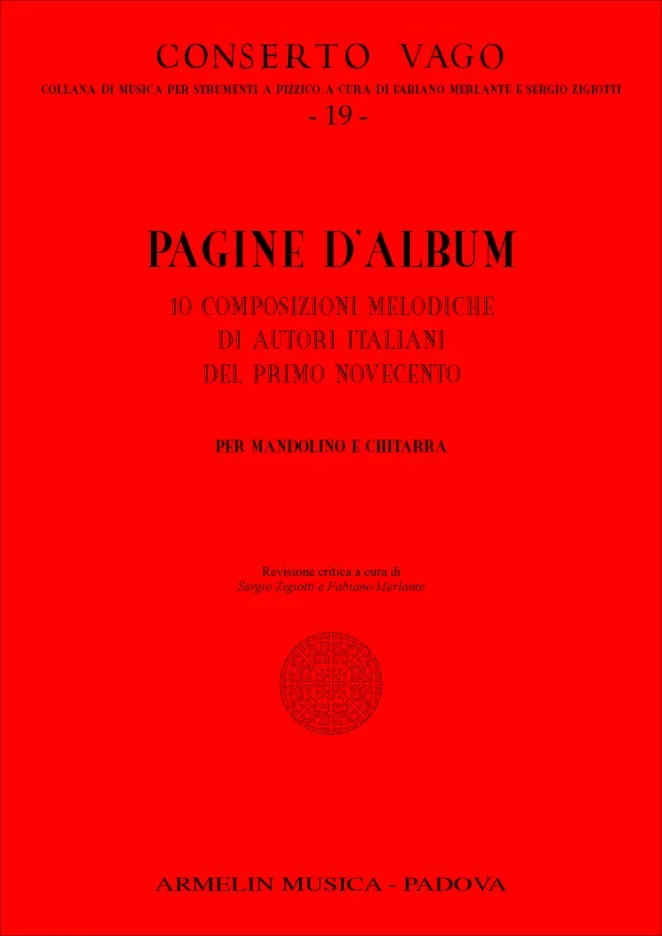 Armelin Musica Pagine d'Album volume 1 noty pro mandolínu