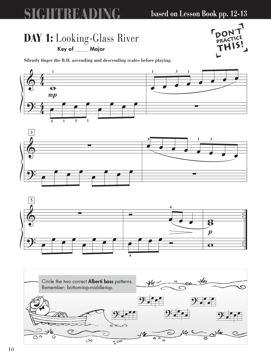 Faber Piano Adventures Level 3A Sightreading Book noty