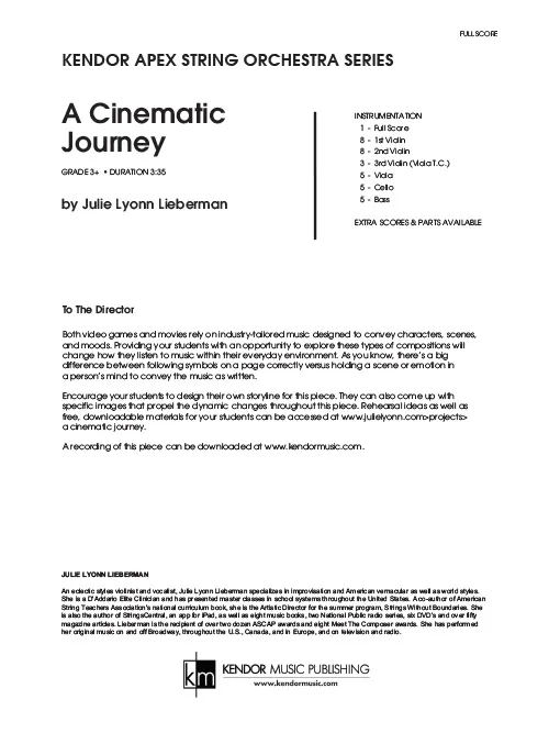 Kendor Music A Cinematic Journey partitura full score 3:55