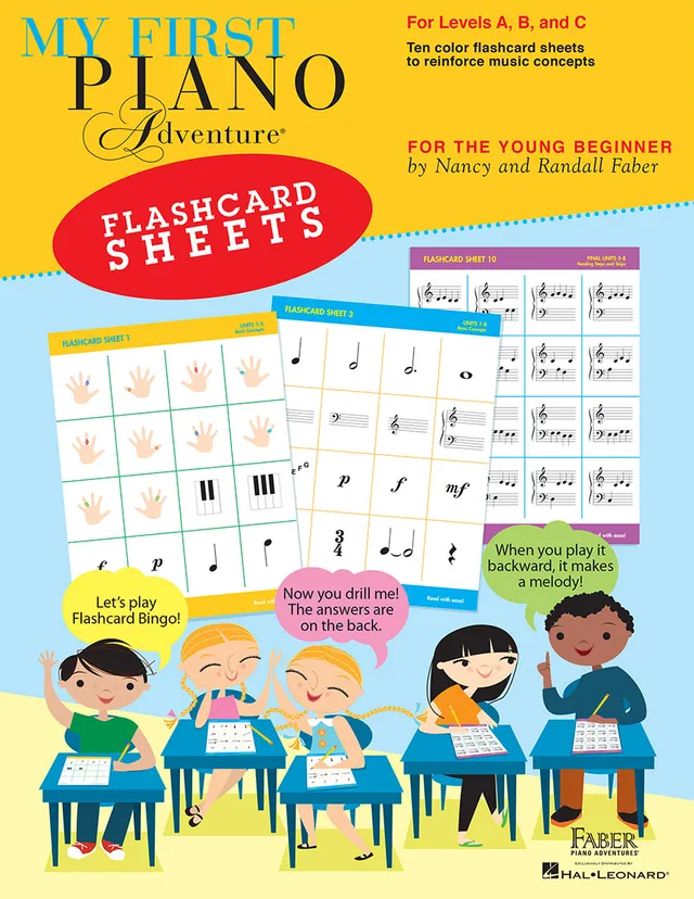 Faber My First Piano Adventure Flashcard Sheets kartičky