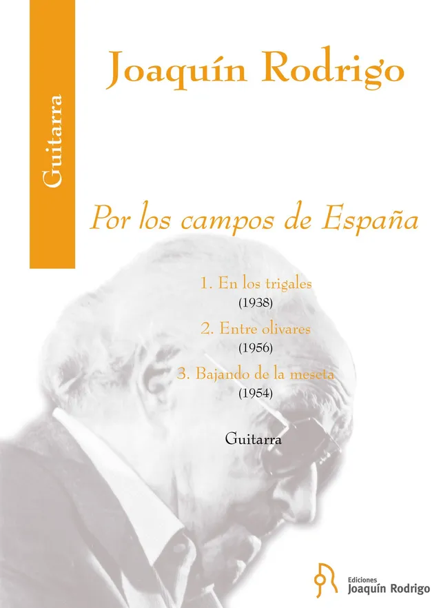 Ediciones Joaquín Rodrigo Por los campos de España noty kytara