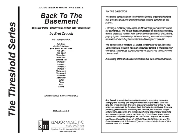Kendor Music Back To The Basement partitura shuffle 3:26