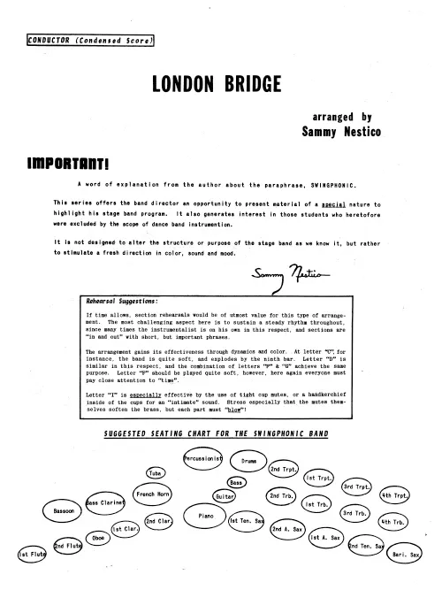 Kendor Music London Bridge Full Score swing