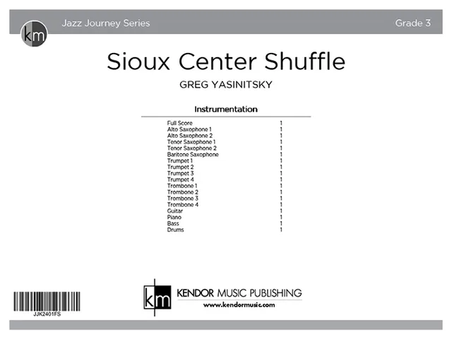 Kendor Music Sioux Center Shuffle partitura shuffle