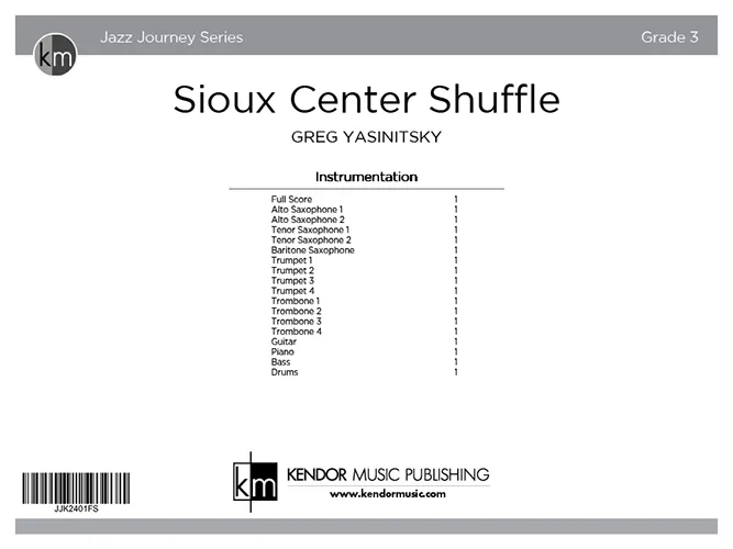 Kendor Music Sioux Center Shuffle partitura shuffle