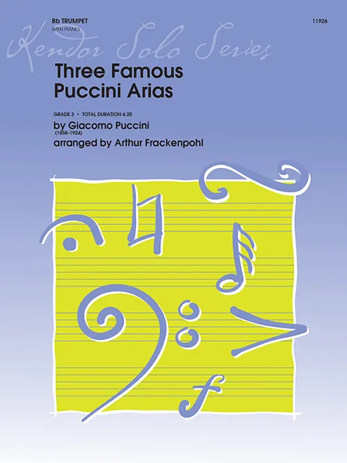 Kendor Music Three Famous Puccini Arias noty árie