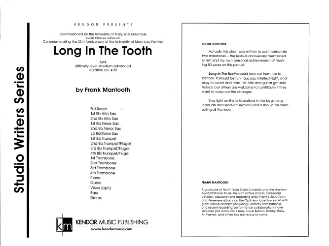 Kendor Music Long In The Tooth partitura funk 4:30