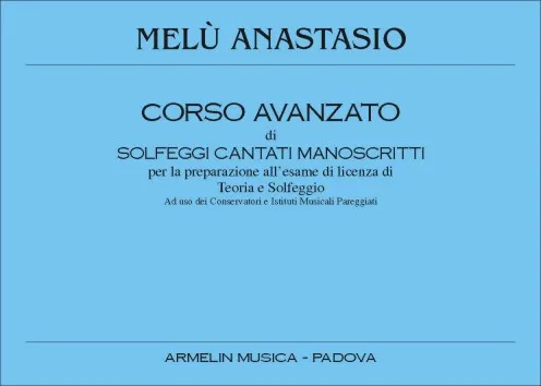 Armelin Musica Corso avanzato di solfeggi noty solfež