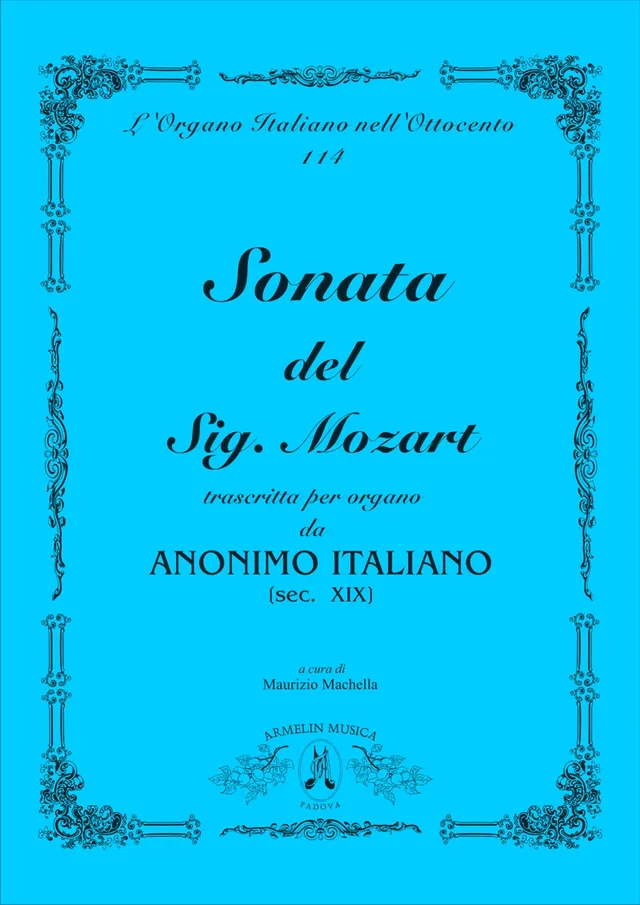 Armelin Musica Sonata del Sig. Mozart noty sonáta