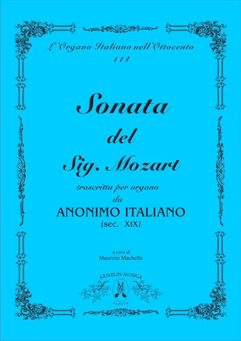 Armelin Musica Sonata del Sig. Mozart noty sonáta
