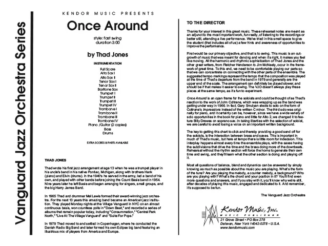 Kendor Music Once Around partitura full score swing