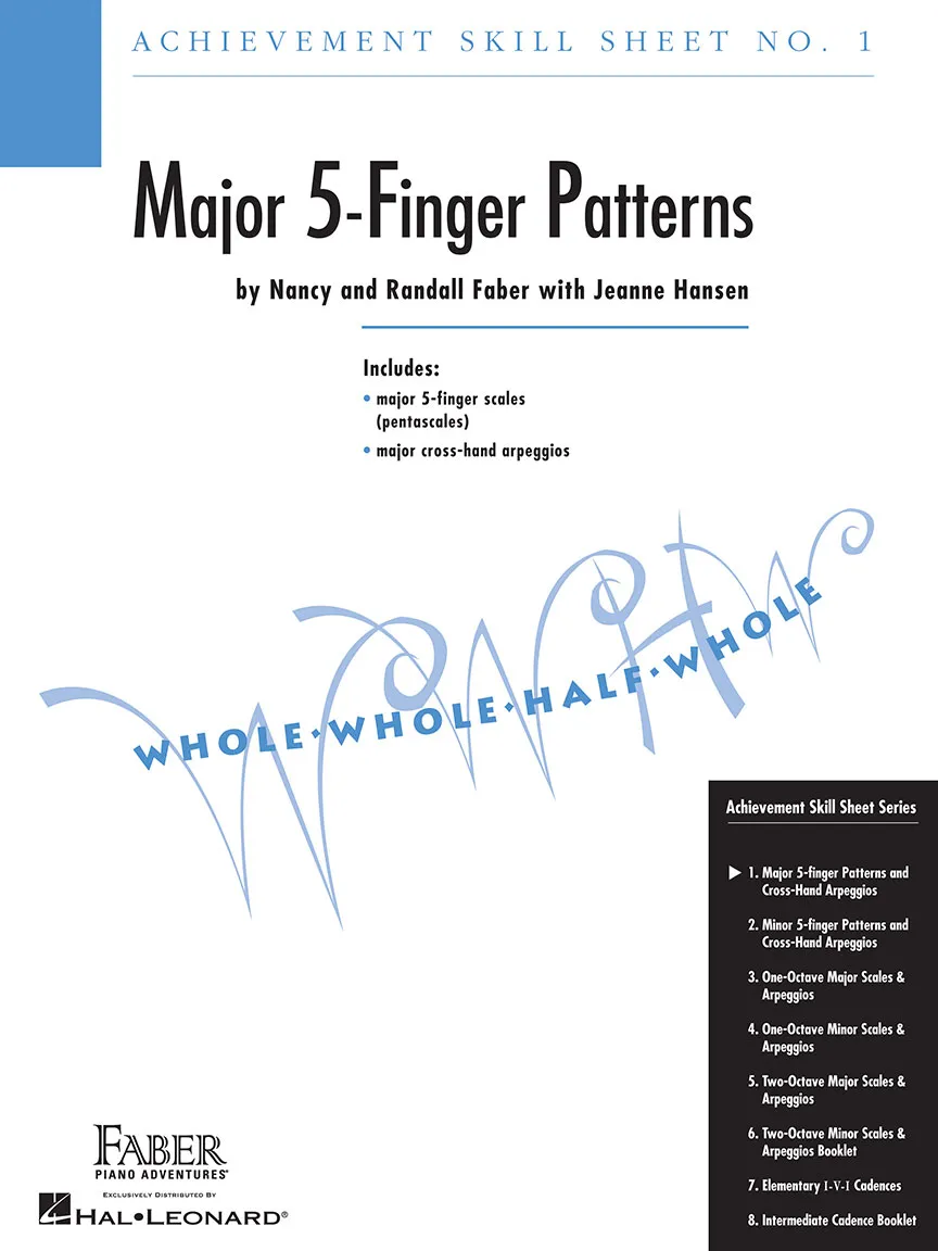 Faber Achievement Skill Sheet No. 1 cvičení na klavír durové