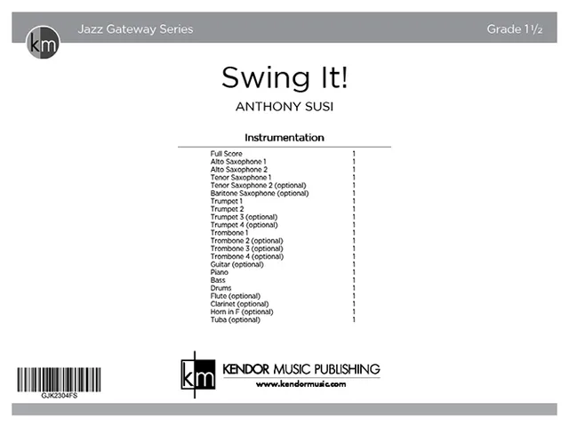 Kendor Music Swing It! partitura big band D moll