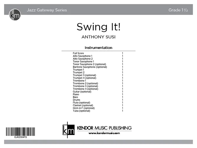 Kendor Music Swing It! partitura big band D moll