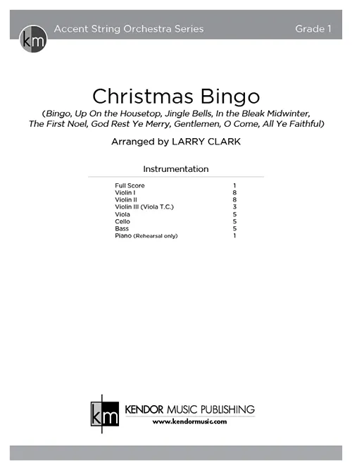 Kendor Music Christmas Bingo Full Score partitura vánoční