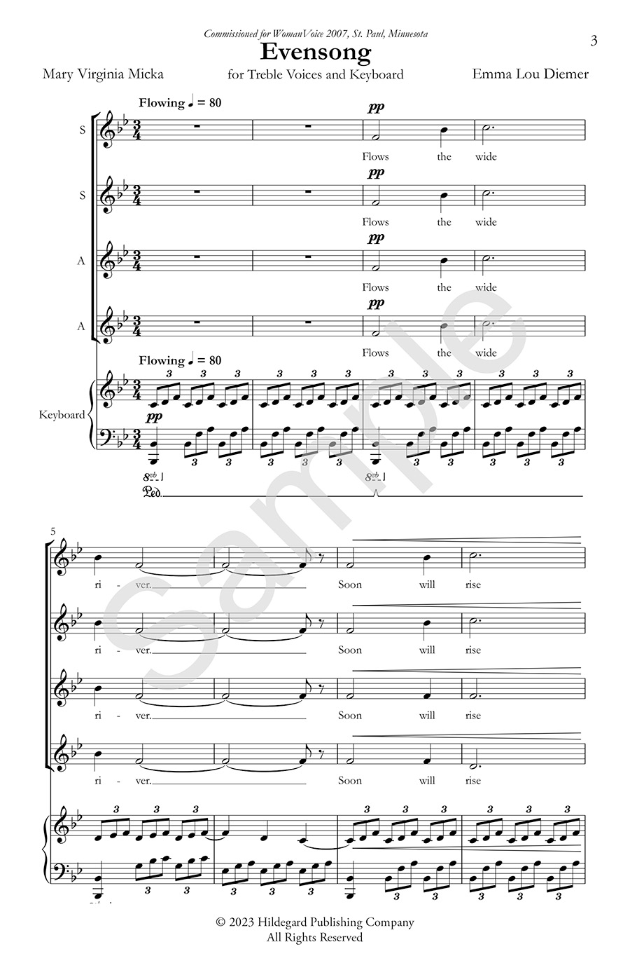 Hildegard Evensong noty pro ženský sbor a klavír