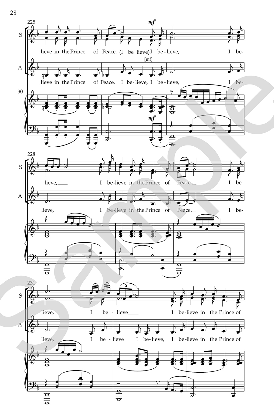 Hildegard Credo Bonds klavírní výtah digitální noty SATB