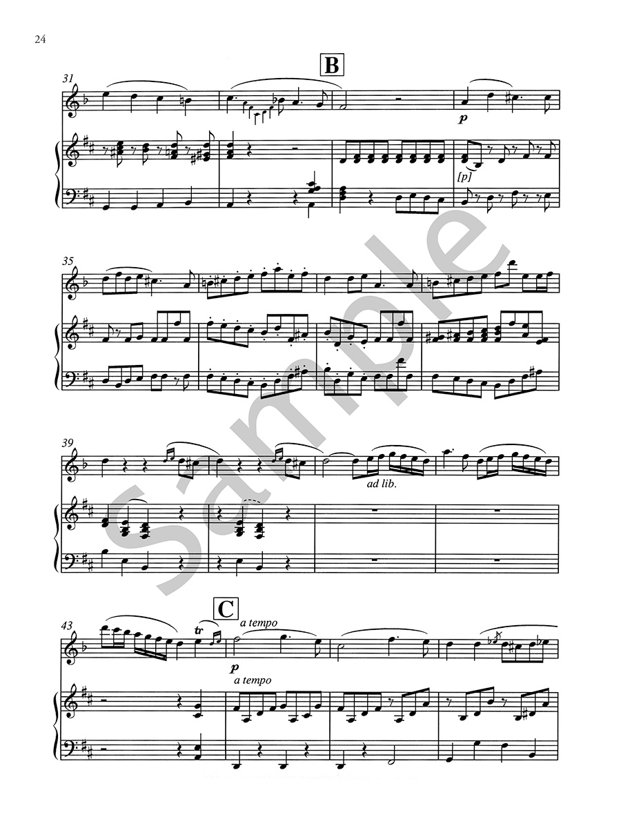 Hildegard Sonata in A Smith noty pro klarinet a klavír