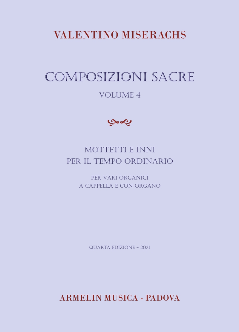 Armelin Musica Composizioni Sacre 4 noty sbor
