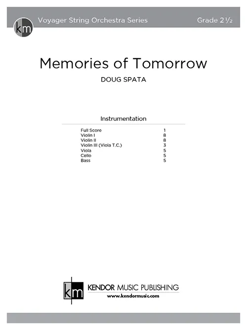 Kendor Music Memories of Tomorrow partitura full score 3/4