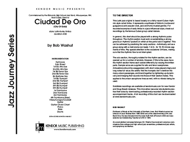 Kendor Music Ciudad De Oro partitura Full Score timba