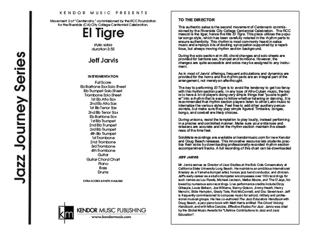 Kendor Music El Tigre partitura salsa pro jazz band