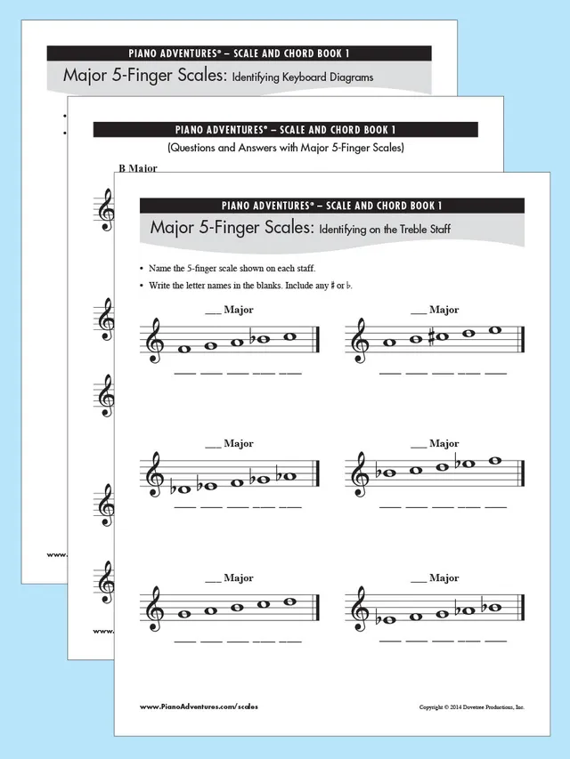 Faber Scale and Chord Book 1 pracovní listy PDF