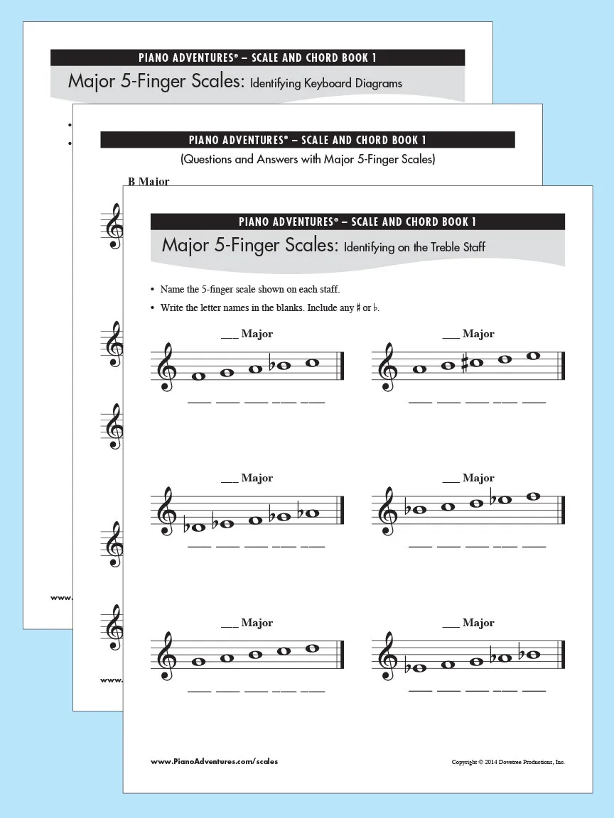 Faber Scale and Chord Book 1 pracovní listy PDF