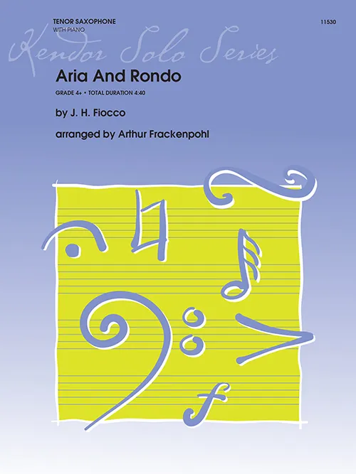 Kendor Music Aria And Rondo noty pro tenor saxofon klavír