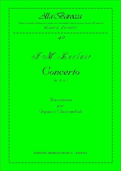 Armelin Musica Concerto op. 10 n. 5 noty pro varhany