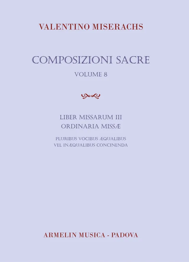 Armelin Musica Composizioni Sacre volume 8 noty sbor