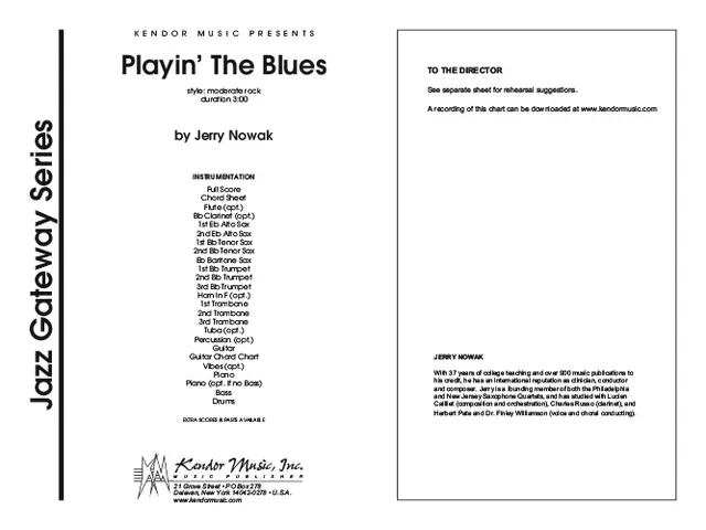 Kendor Music Playin’ The Blues partitura pro orchestr rock