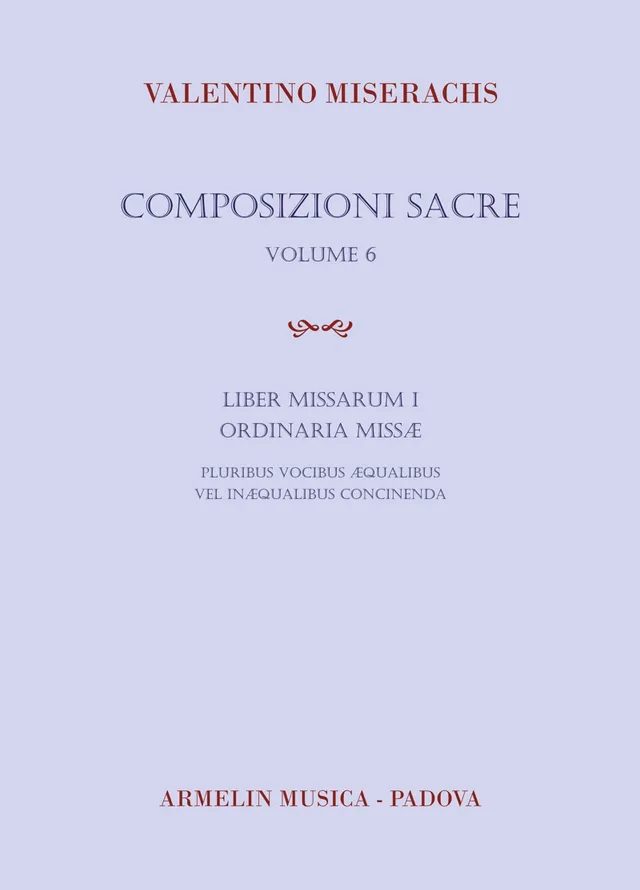 Armelin Musica Composizioni Sacre volume 6 noty pro sbor