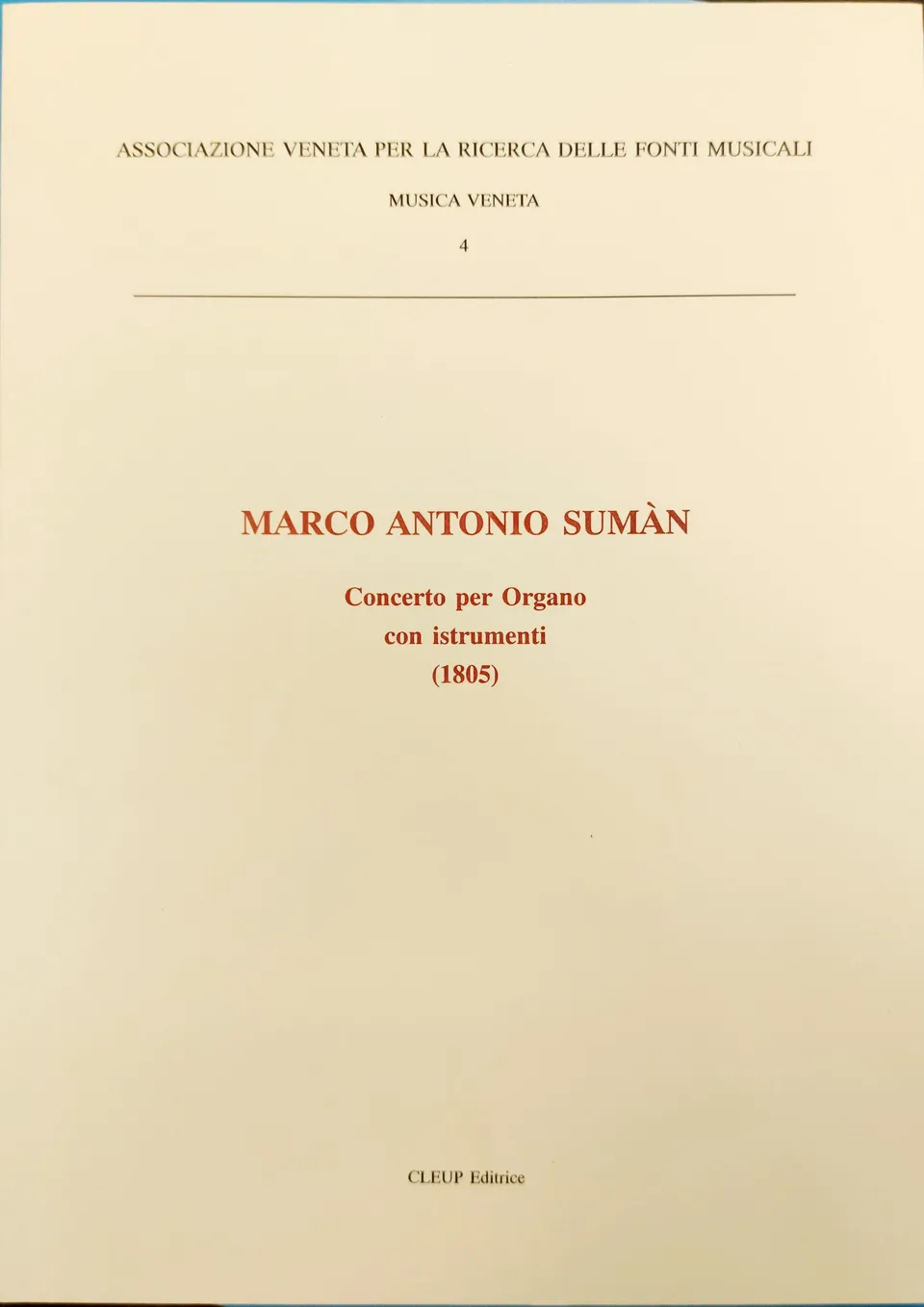 Armelin Musica Concerto per Organo con istrumenti 1805 noty varhany