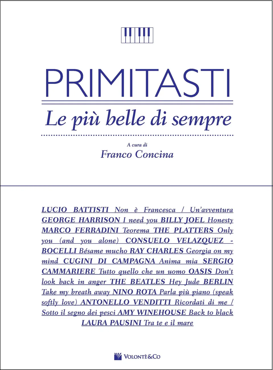Volonte & Co Primi Tasti Le Più Belle di Sempre noty pro klavír