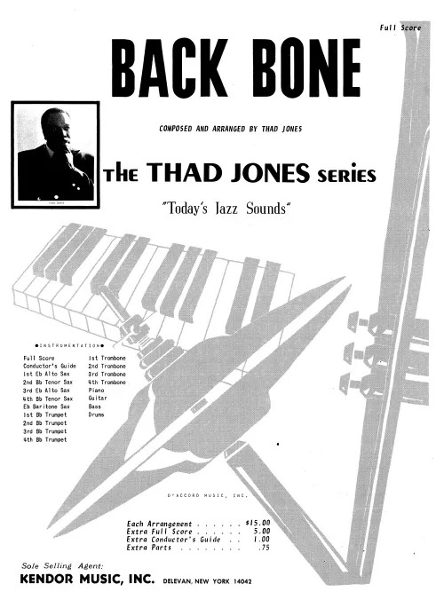 Kendor Music Back Bone partitura full score blues