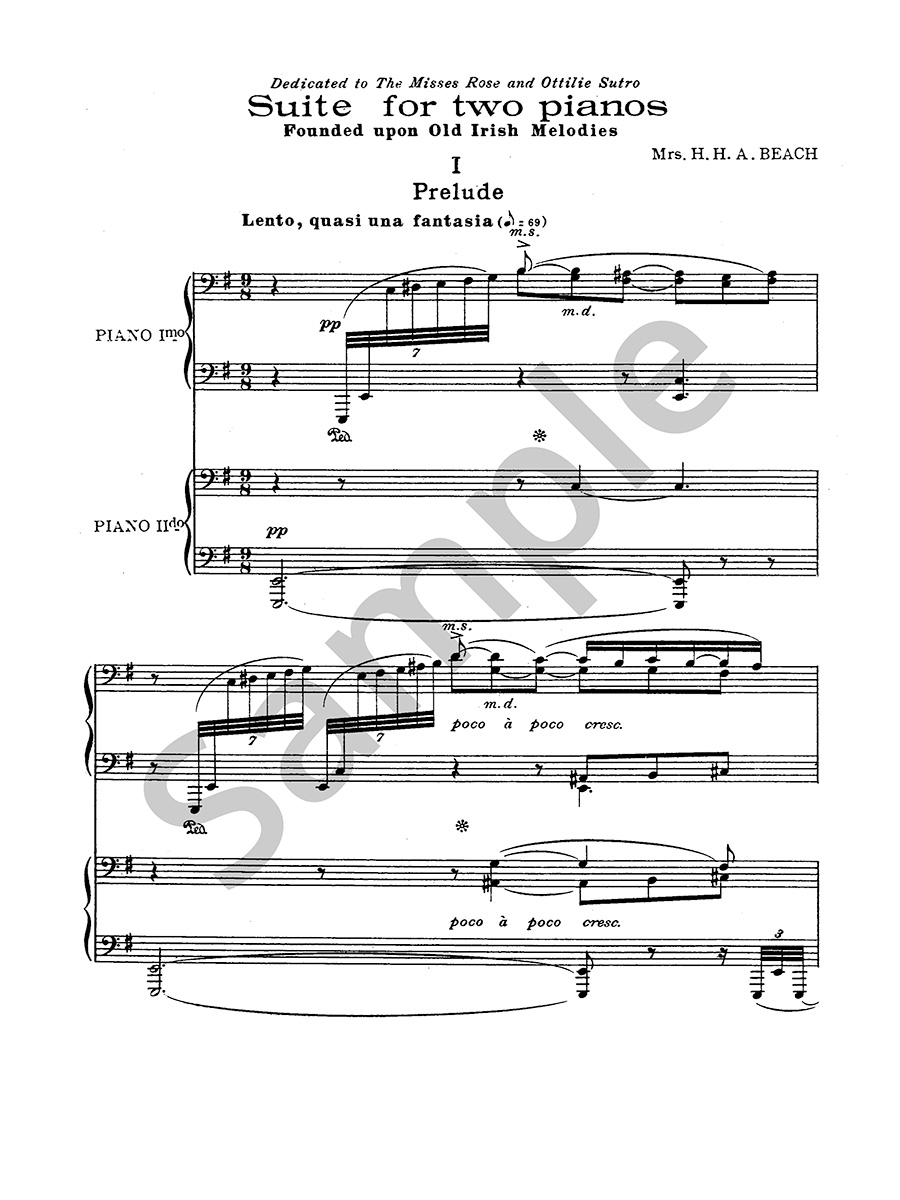 Hildegard Publishing Suite for Two Pianos Op. 104 noty Amy Beach
