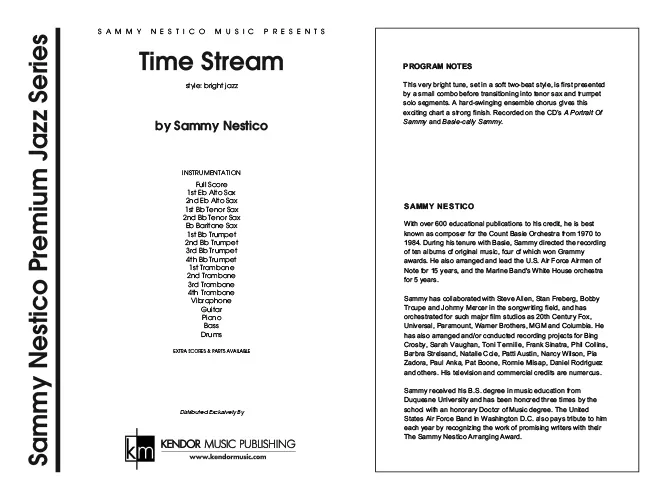 Kendor Music Time Stream Full Score jazz partitura
