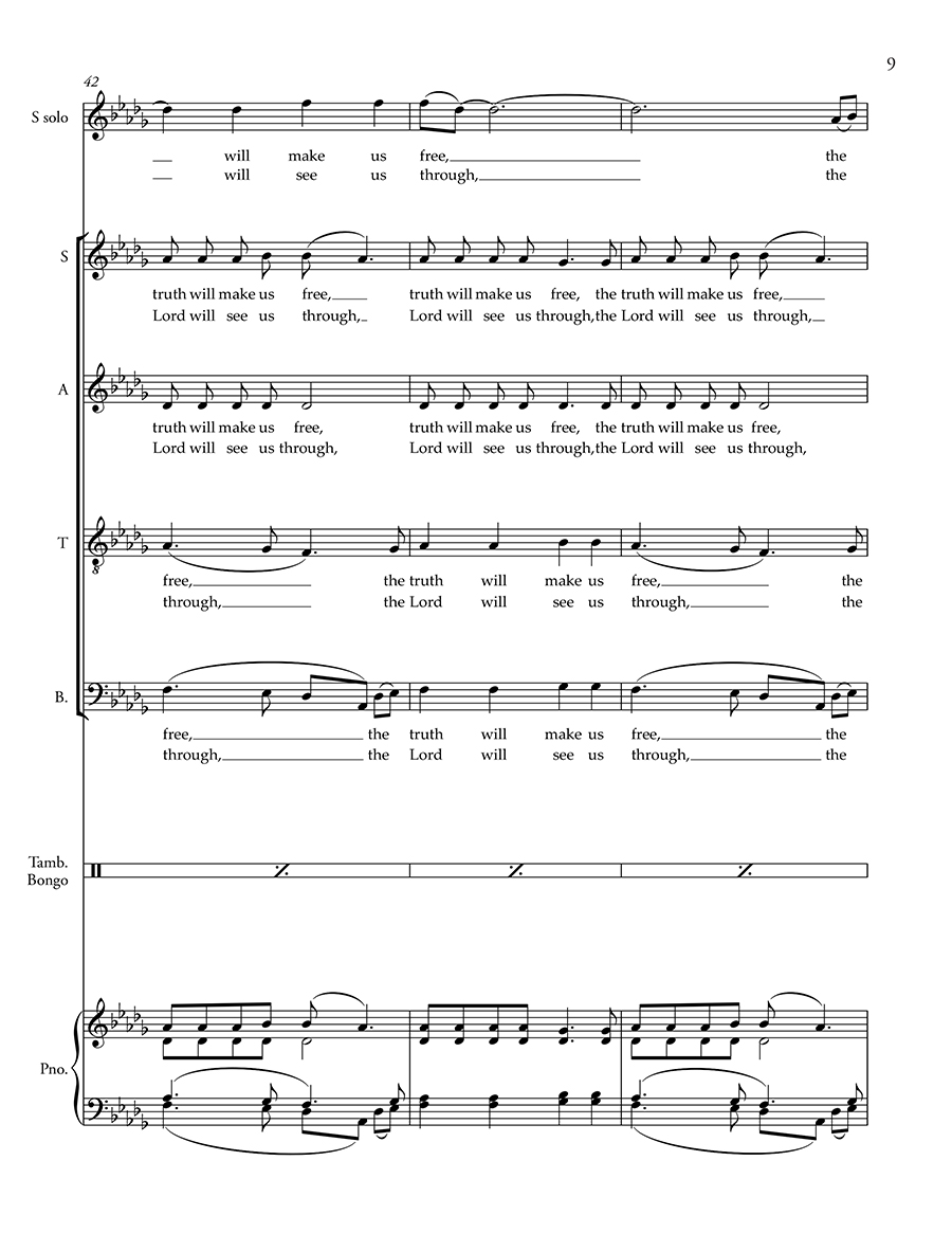 Hildegard Bonds We Shall Overcome noty sopran SATB