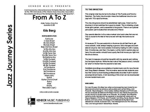 Kendor Music From A To Z Full Score cha-cha