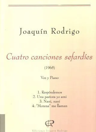 Ediciones Joaquín Rodrigo Cuatro canciones sefardíes noty zpěv klavír
