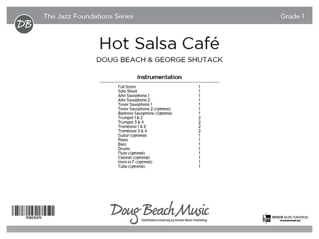 Kendor Music Hot Salsa Café partitura full score