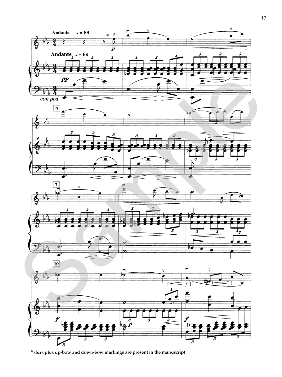 Hildegard Publishing Company Sonata in B Flat Andrée noty housle klavír