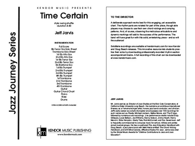Kendor Music Time Certain partitura pro big band swing