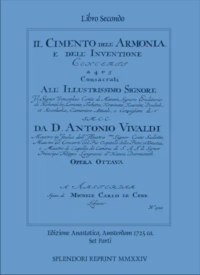 Armelin Musica Il cimento libro II partitura