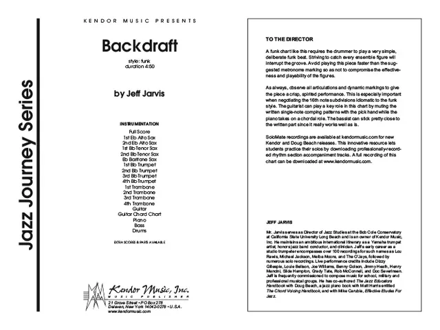 Kendor Music Backdraft partitura full score funk